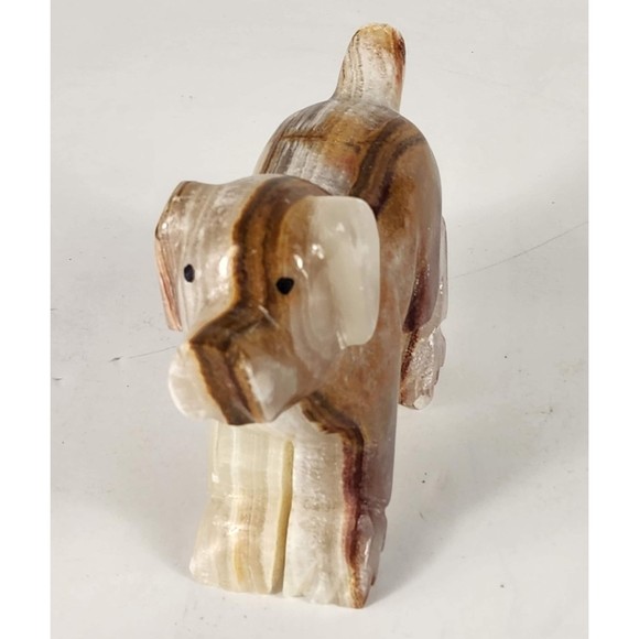 Marble Animal Figurine Dog Collectible Desk Mantel Home Decor Christmas Gift - Picture 2 of 10